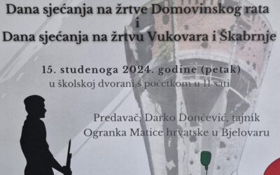 Predavanje povodom Dana sjećanja na žrtve Domovinskog rata