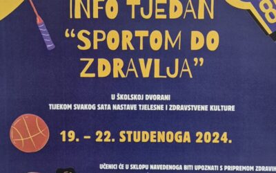 Najava  Info tjedna projekta ”Sportom do zdravlja”