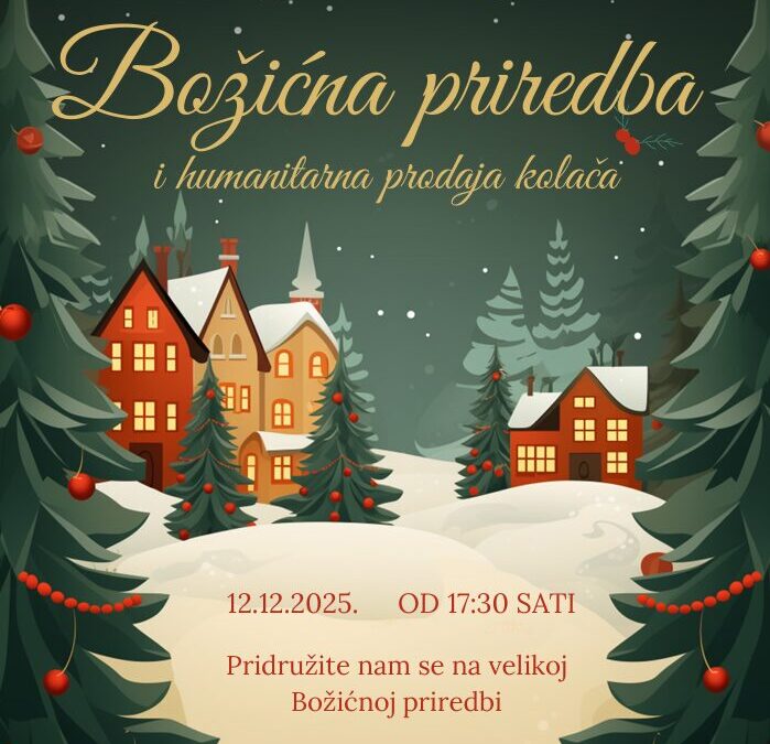 Božićna priredba i organizacija rada za 12. prosinca 2025. godine (petak)