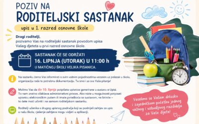 Upis u prvi razred- roditeljski sastanak